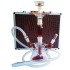 Zahrah All Glass Hookah With Case Brown